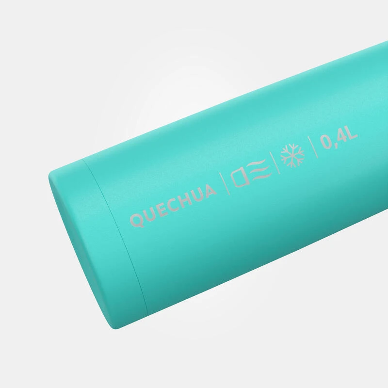Quechua Bouteille Isotherme Inox 0,4L Avec Gobelet Pour La Randonnée - Turquoise – Image 3