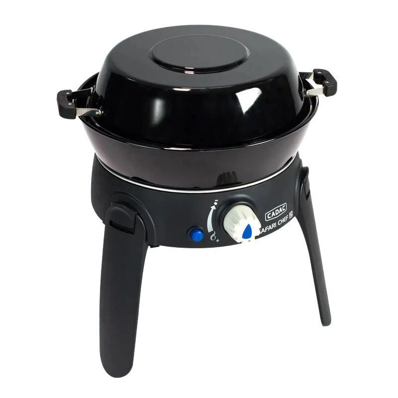 CADAC Safari Chef 30 LP Barbecue Gaz BBQ Grill Spécial Camping Pieds Repliables – Image 3
