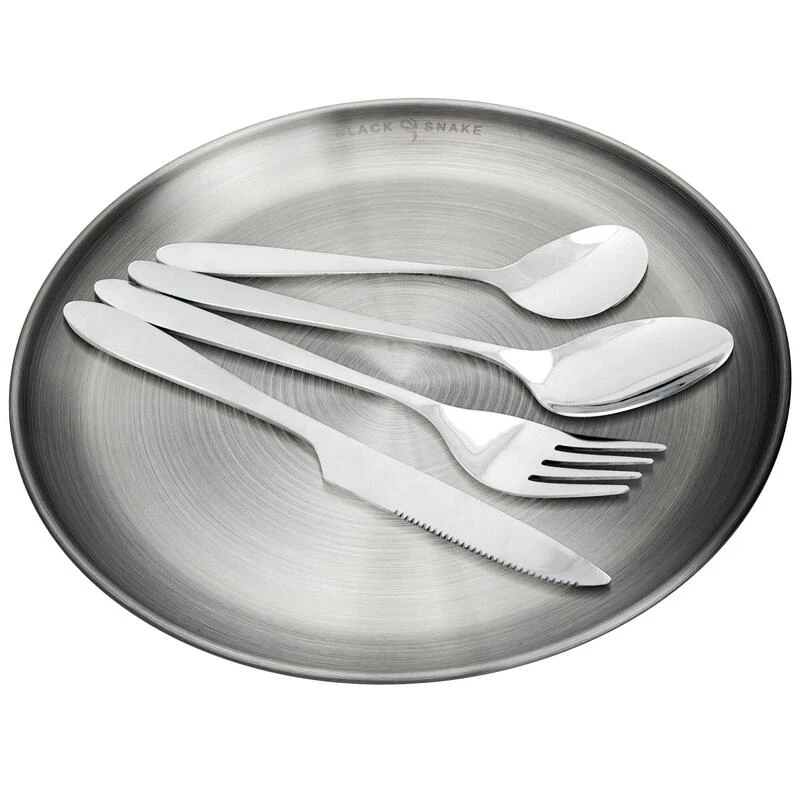 Couverts Et Assiette Plate De Camping Set | Acier Inoxydable