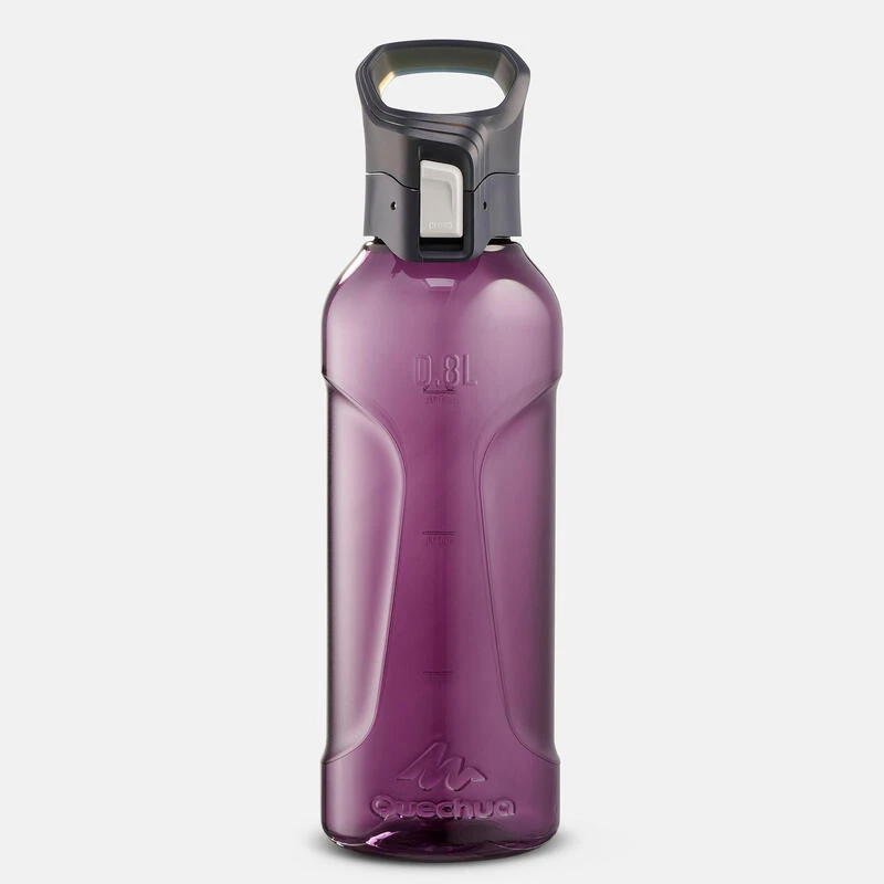 Quechua Gourde Ecozen® 0,8L Avec Bouchon Ouverture Rapide Pour La Randonnée - Violet – Image 2
