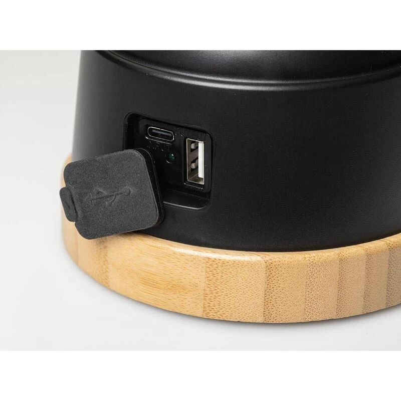 Lampe Lanterne De Camping LED Kiruna Jord - Rechargeable - USB - Bambou - Rétro – Image 5