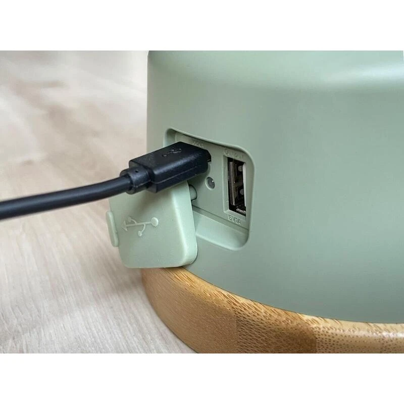 Lampe Lanterne De Camping LED Kiruna - Rechargeable - USB - Bambou - Style Rétro – Image 5