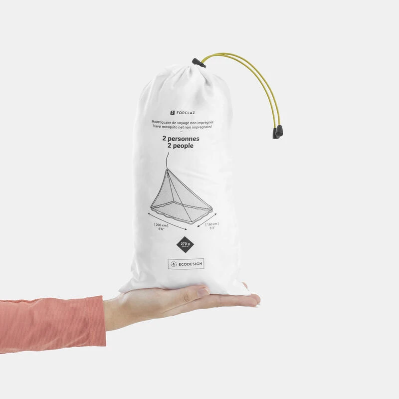 Moustiquaire De Voyage Non Imprégnée - 2 Personnes- Blanche – Image 6