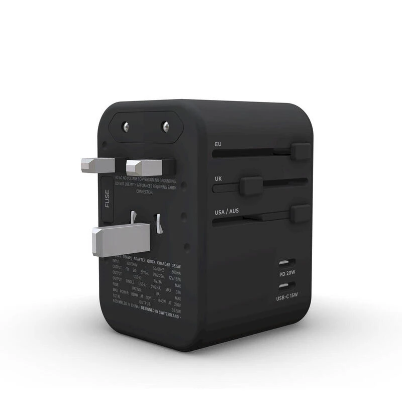 Prise Mondiale Universelle RollingSQUARE Avec 2 USB-C Et 3 USB-A – Image 2