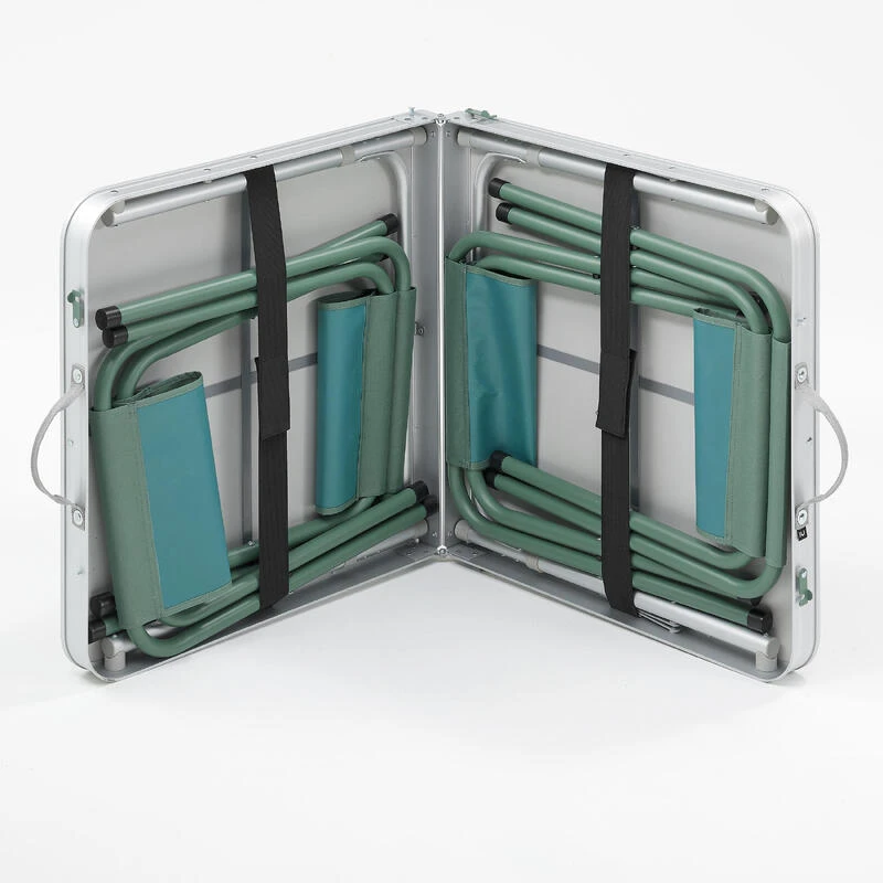 Quechua TABLE DE CAMPING PLIANTE - 4 TABOURETS - 4 À 6 PERSONNES – Image 4